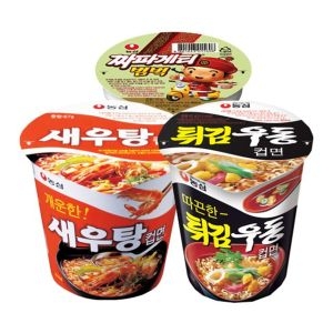 튀김우동컵 6입 + 새우탕컵 6입 + 짜파게티 범벅 6입