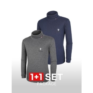 1+1 겨울필수템 남성 기모 하이넥 목폴라 티셔츠 JH3OP3LT071M