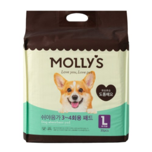 몰리스 쉬야응가 3~4회용 패드 L 35매 (1개)_이미지