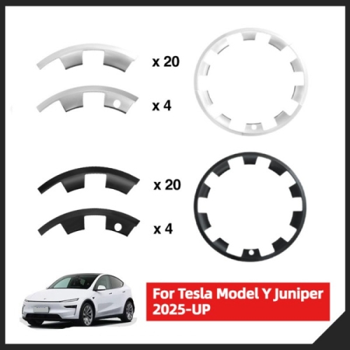 테슬라 모델 Y 주니퍼 2025-UP 20인치 림 프로텍터 휠 커버 ABS 허브 캡 패치 자동차 외부 액세서리