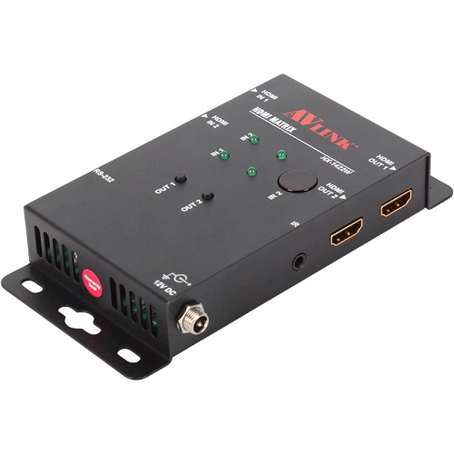 강원전자 NETmate 4K 60Hz HDMI 2:2 매트릭스 분배기 (HX-1422W)_이미지