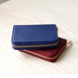 리더플랜 오션스블루 NEW1261AC 카드홀더 카드수납 카드 지갑 리더플랜 가죽 아코디언 와인_이미지