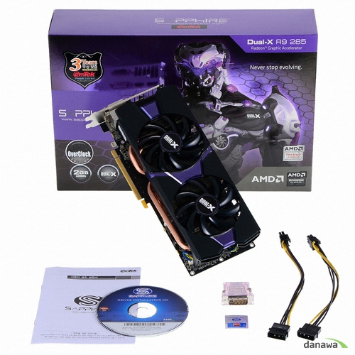 SAPPHIRE 라데온 R9 285 OC D5 2GB Dual-X_이미지