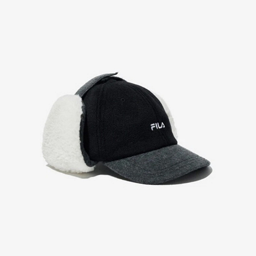 휠라 플리스 귀달이캡모자 FK3CPG4014X-BLK