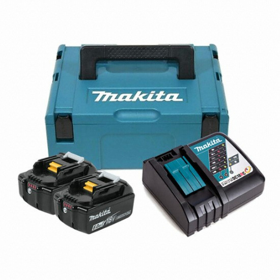 마끼다 BL1860B + DC18RC + 공구함 세트 (6.0Ah, 배터리 2개)