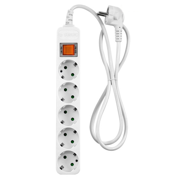 대현써지오 모노케어 5구 10A 메인스위치 멀티탭 (1.5m)