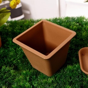 한인머천다이징 가든 사각화분 1호 베이지 분갈이화분 꽃화분