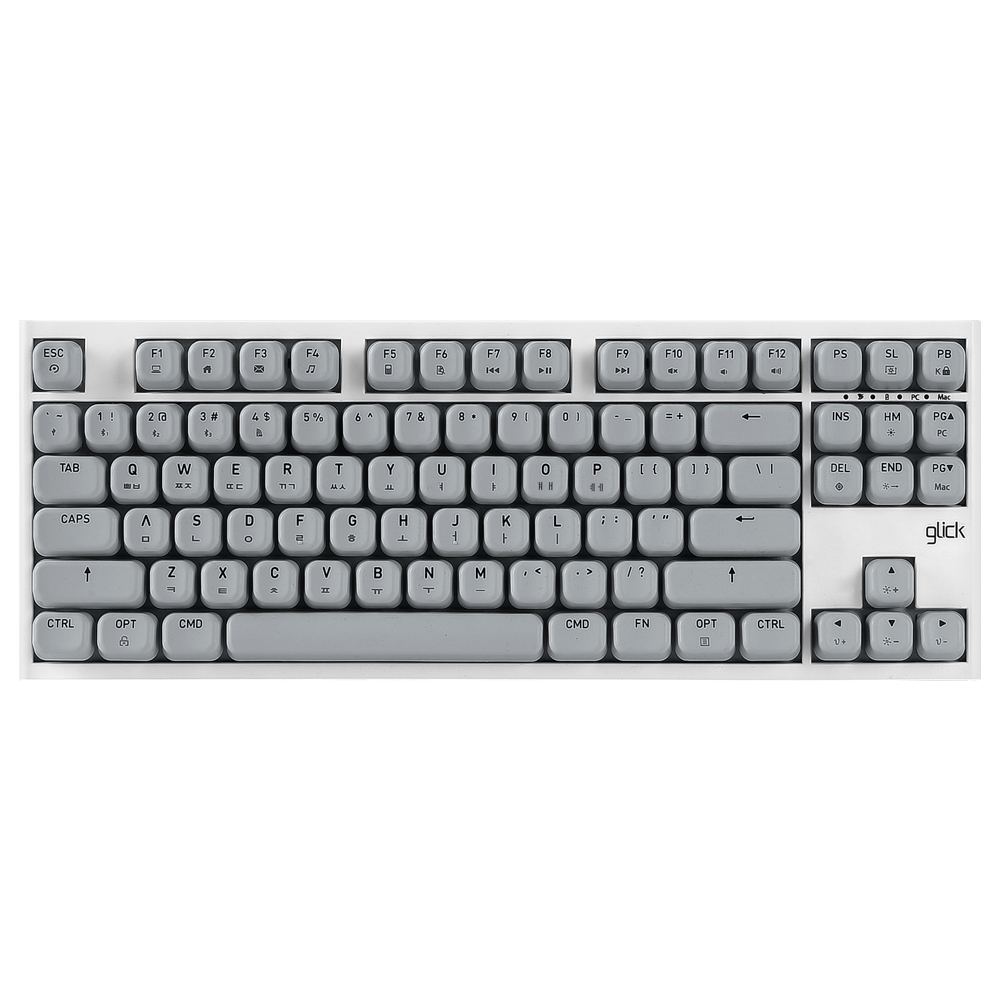 지클릭커 OFFICEPRO SP-87K 몽당연필 윤활 무선 블루투스 기계식 (문스톤 그레이)_이미지