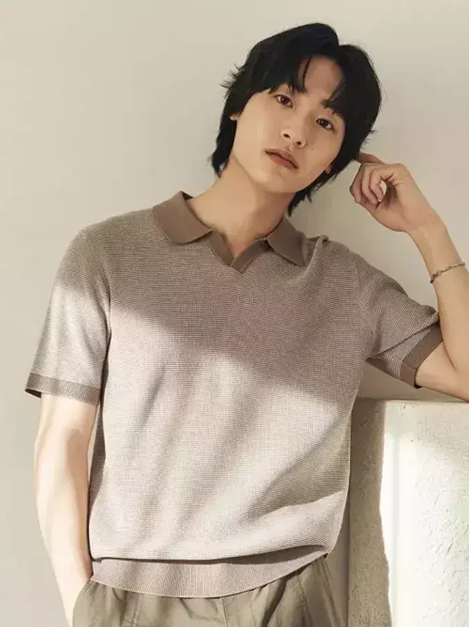 탑텐 남성 쿨라이트 오픈카라 스웨터_MSG2ET1001 MSG2ET1001 404720_이미지
