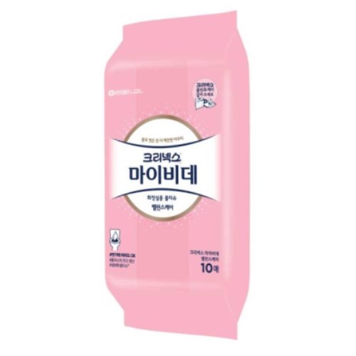 유한킴벌리 크리넥스 마이비데 밸런스케어 화장실용 물티슈 리필형 10매 (20팩)