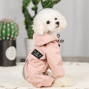 키밍 강아지 우비 비옷 판초 레인코트 반사방수_이미지