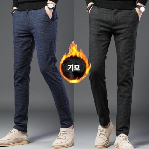 셀러허브 방한팬츠 기모바지 체크패턴슬랙스 정장팬츠 일자바지 IS-TTP02 S13769631_이미지