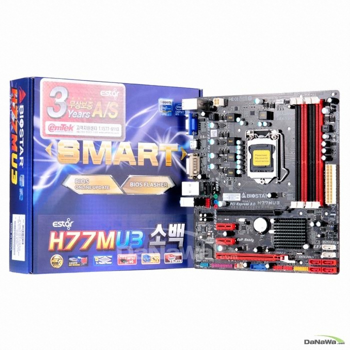 BIOSTAR H77MU3 소백 (중고) 이엠텍_이미지