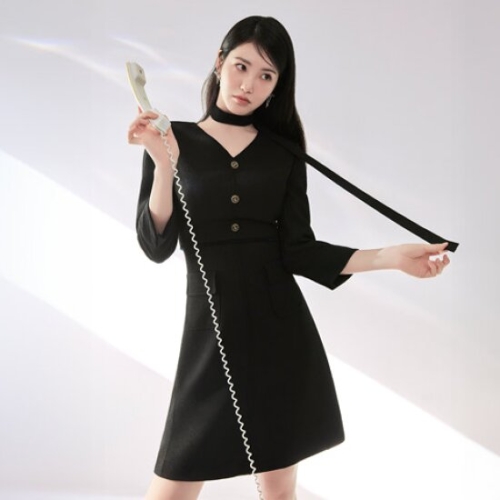 시선인터내셔널 잇미샤 여성 타이 셋트 트위드 원피스 ITP3ZOP900