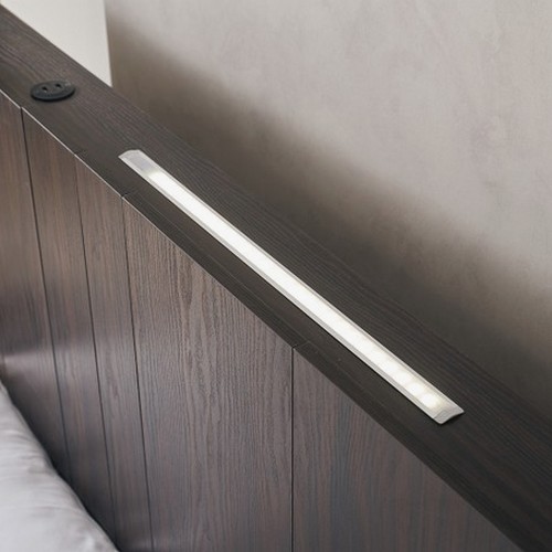 장인가구 까르뎅차콜 호텔 LED 침대 Q (매트별도)_이미지