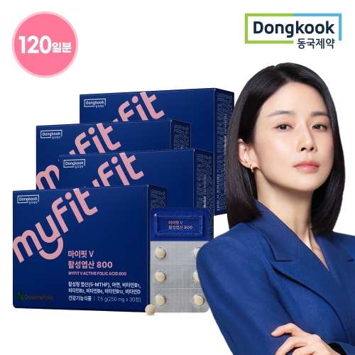 동국제약 마이핏V 활성엽산 800 30정 (4개)_이미지