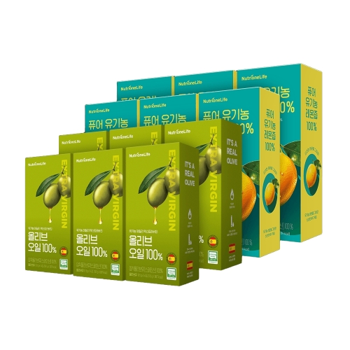 뉴트리원 유기농 올레샷 올리브 오일 + 레몬 즙 샷 스틱 (6개)