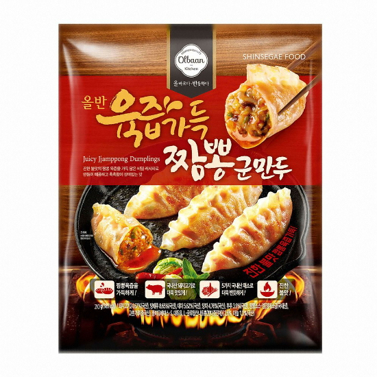 신세계푸드 올반 육즙가득 짬뽕군만두 210g (6개)_이미지