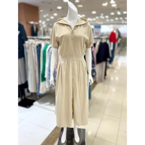 트리아나 소고 세이브존01 니트 배색 후드 롱 원피스 AL2PA16_이미지