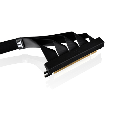 써멀테이크 PCI-E 4.0 Dual 90도 라이저 케이블 (블랙, 400mm)_이미지
