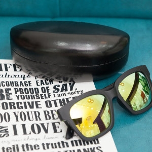 보냄 선글라스 하드 블랙 케이스/안경 집/정리/보관_이미지