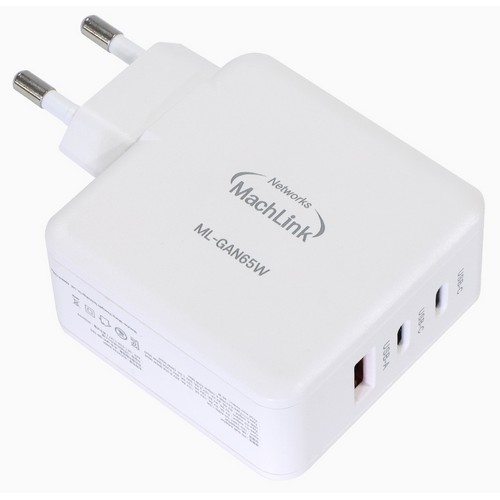 ���ϸ�ũ PD PPS 65W 3��Ʈ GaN ������ ML-GAN65W