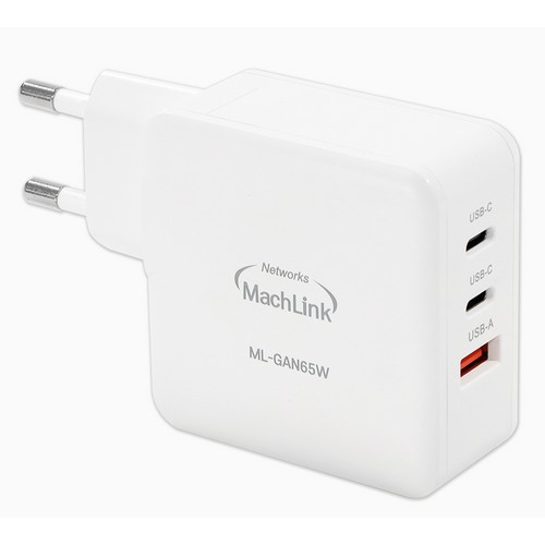 마하링크 PD PPS <b>65W</b> 3포트 GaN <b>충전기</b> ML-GAN<b>65W</b>
