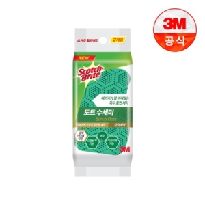 3M 스카치브라이트 강력 세척 도트 수세미 그린 (2개)_이미지