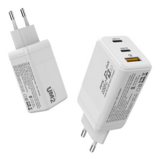 아임커머스 UM2 PD PPS 65W 3포트 GaN 충전기 GaNPD65W3_이미지
