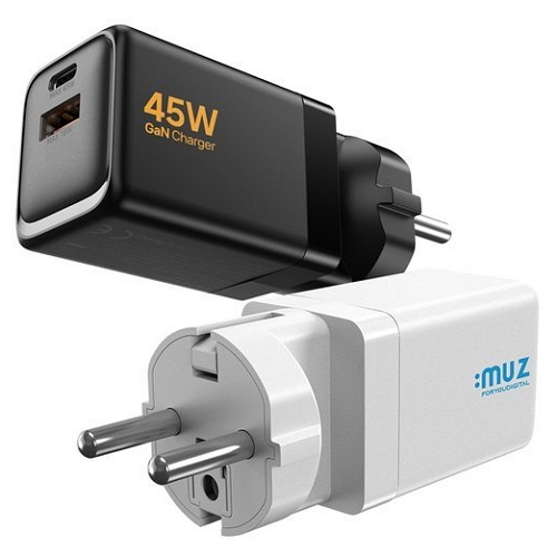 포유디지탈 아이뮤즈 PD PPS 45W 2포트 GaN 접지형 충전기 GAN45W-GND