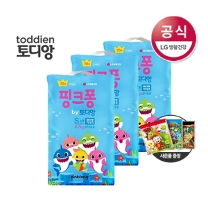 LG생활건강 토디앙 2019 핑크퐁 기저귀 밴드형 2단계 소형-공용 (210매)
