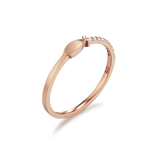 로제도르 주얼리 럭키리치플레인 PG DIA 반지 18K 212400122 골든듀AMC GR/660