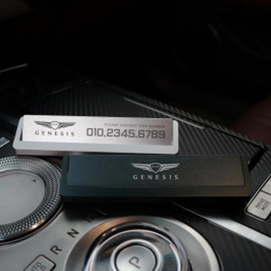메탈 회전 주차번호판 제네시스 GV80 전용