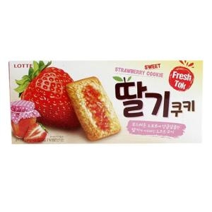 롯데웰푸드 3600 딸기쿠키 X 6곽세트 소보로과자 유치원 간식