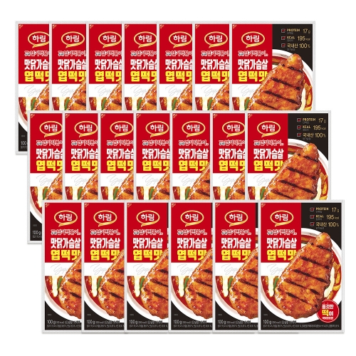 하림 맛닭가슴살 엽떡맛 100g (20개)