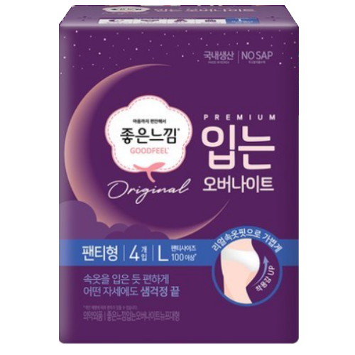 좋은느낌 입는 오버나이트 프리미엄 대형 4개 (16팩(64개))_이미지