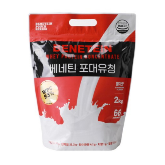 베네틴 포대유청 WPC 파우더 딸기맛 2kg (1개)_이미지