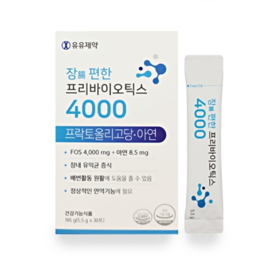 유유제약 장 편한 프리바이오틱스 4000 30포 (1개)_이미지