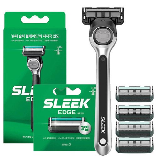 도루코 슬릭 엣지 + 면도날 (면도기1개+날4개)_이미지