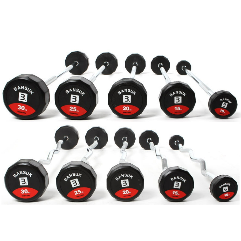 반석스포츠  고정바벨 직선 컬바 (30kg)