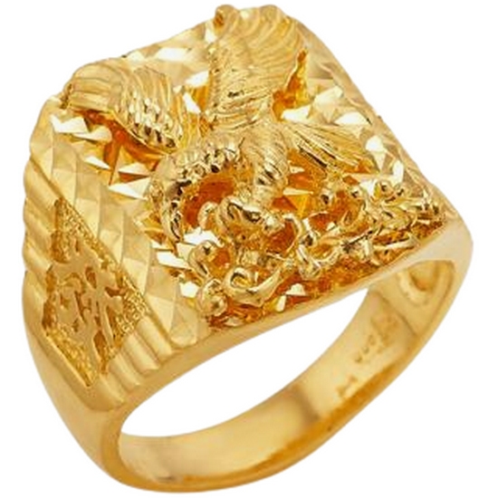 한국금다이아몬드 남자 반지 독수리 컷팅 스퀘어 18.75g_이미지