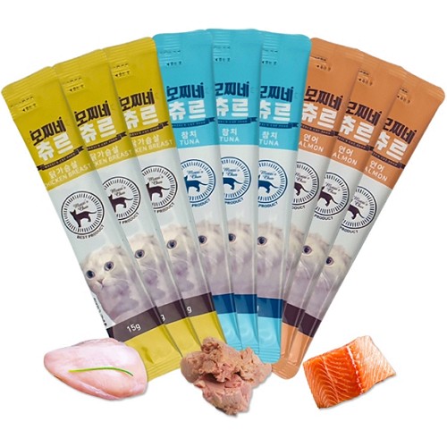 펫원 ㅤ모찌네 츄르 닭가슴살 참치 연어 3종 30p (1개)_이미지
