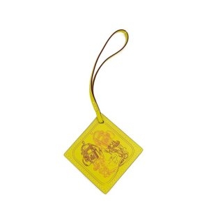 에르메스 엘러브 새상품 까레 나노 백참 옐로우 0HA0682