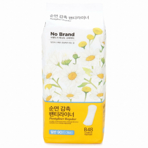 노브랜드 순면감촉 팬티라이너 일반 90개 (1팩(90개))_이미지