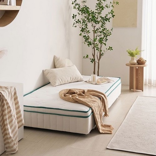 위즈바움 10SPACE 라인 저상형 일체형 침대 S (9존유로탑2단본넬)_이미지