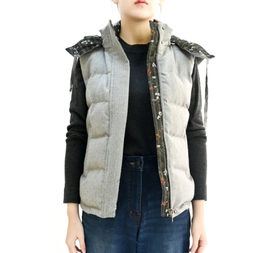 비꼴리끄 울 리버시블 후디 조끼 B234WV2040_이미지