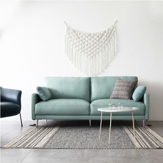 시스디자인 킨 천연가죽 소파 3인용 (스툴포함)_이미지