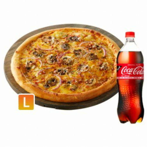 도미노피자 ㅤ콰트로 치즈퐁듀(오리지널)L (+콜라1.25L)_이미지