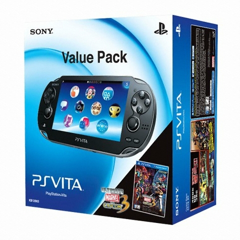 SIE PS Vita (WiFi, 밸류팩 얼티메이트 마벨 vs 캠콤 3)