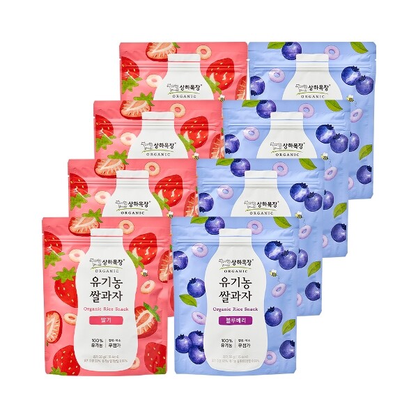 유기농 쌀과자 딸기 30g + 블루베리 30g